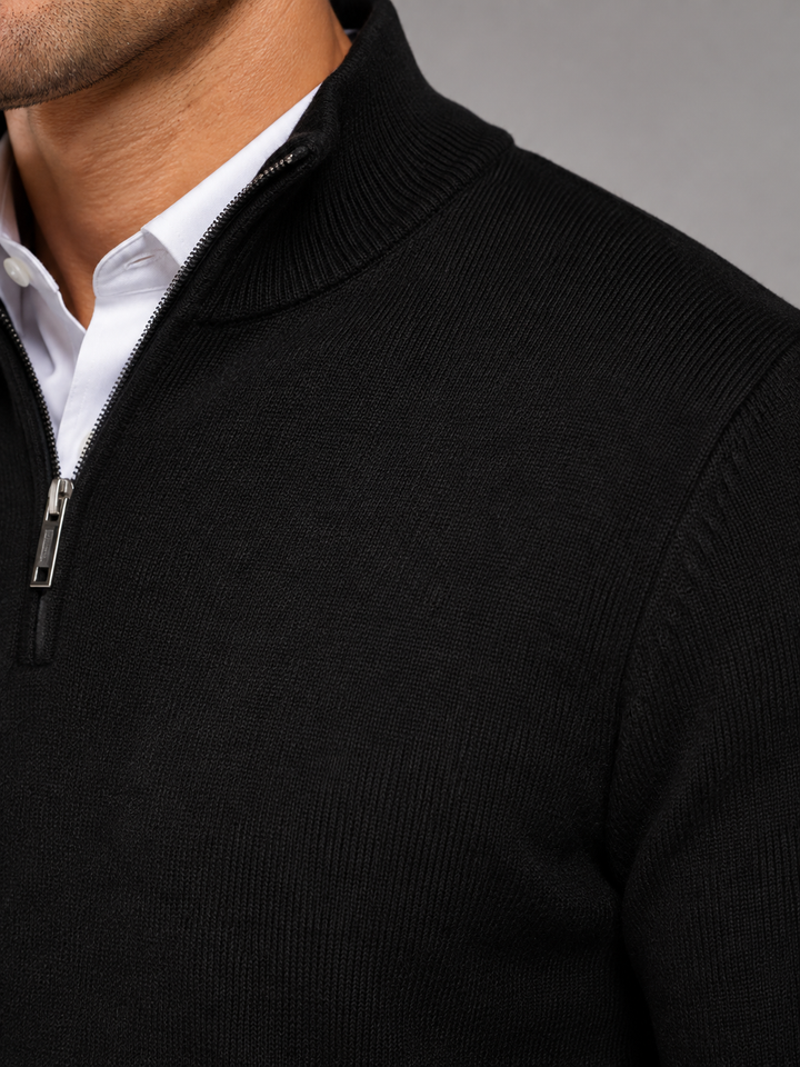 Jarrett | Stylish Quarter Zip Mock Neck Jumper