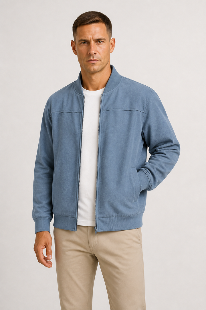 Denver | Sleek Suede Bomber Jacket for Men