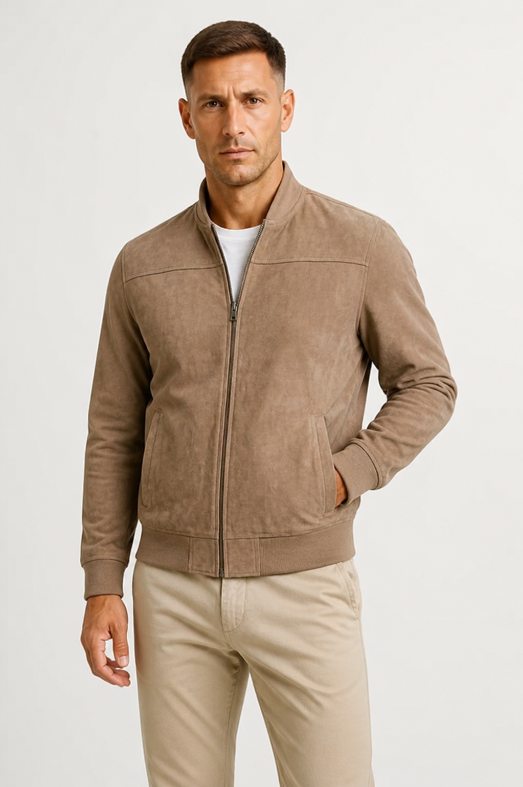 Denver | Sleek Suede Bomber Jacket for Men
