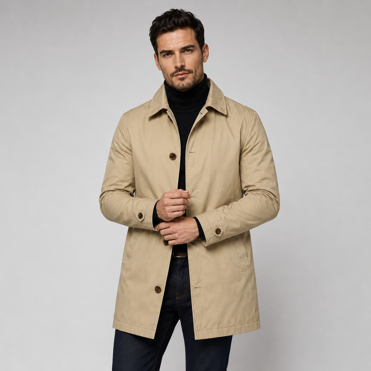 Vincent | Effortless Tailored Longline Coat for Men