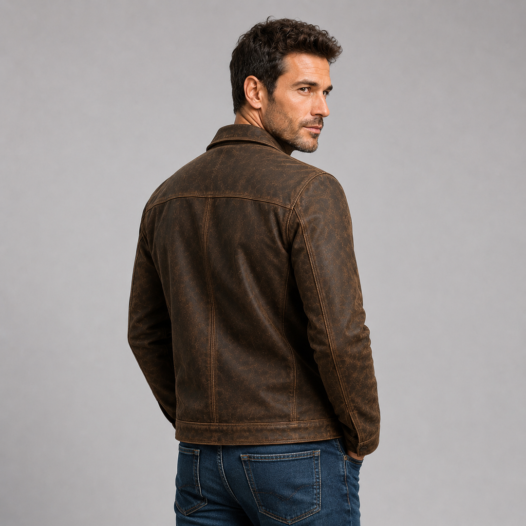 Emeric | Elegant Leather Jacket Men Moto