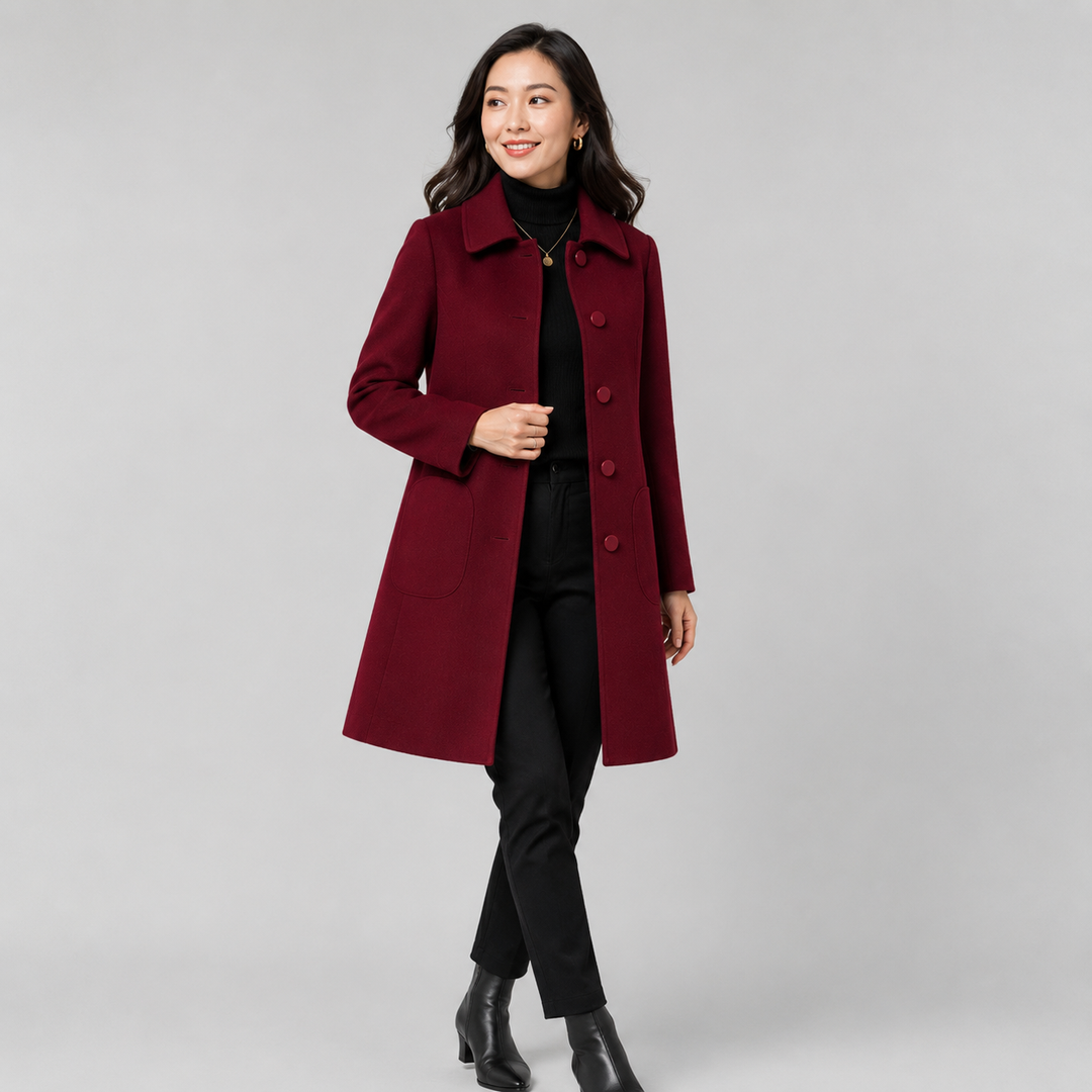 Morwenna | Smart Longline Wool Coat