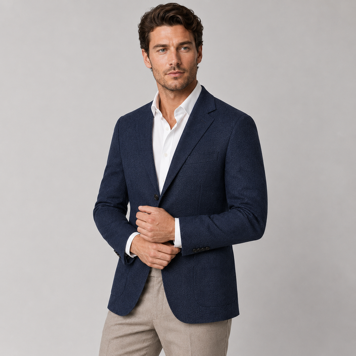 Townsend | Elegant Tailored Herringbone Blazer for Men