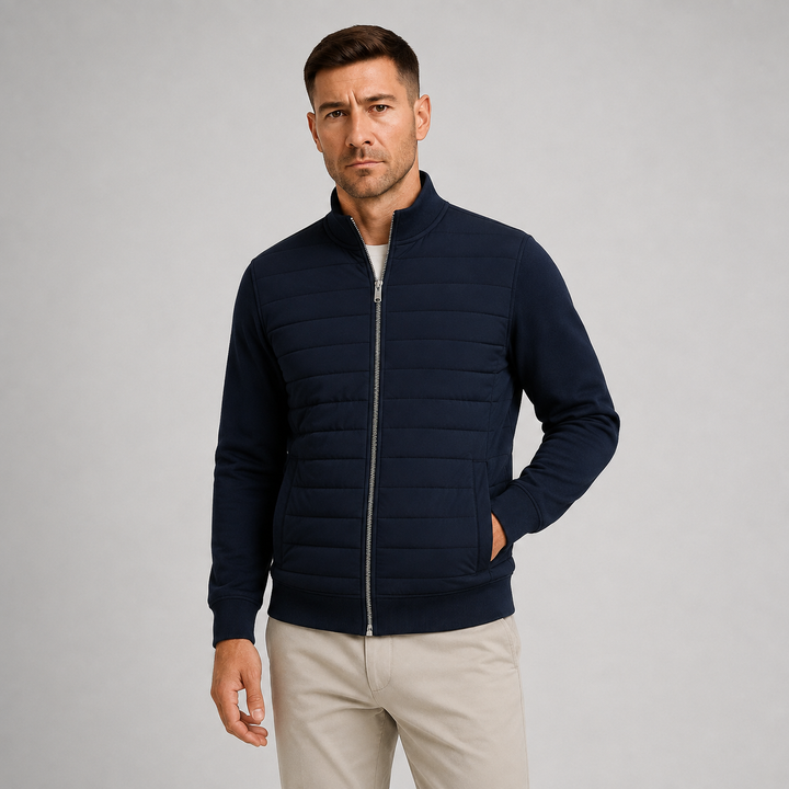 Jefferson | Casual Quilted Jacket Hybrid Knitted Sleeves
