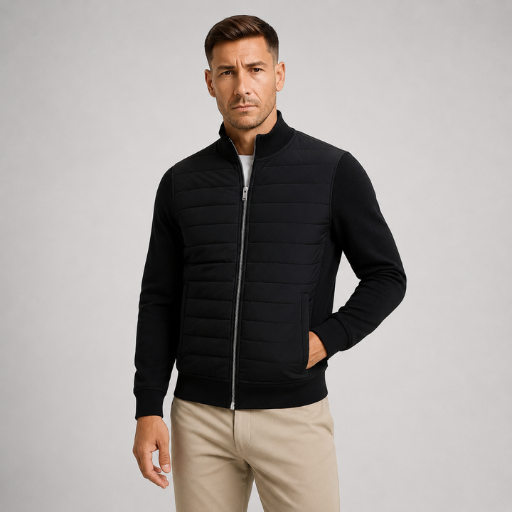 Jefferson | Casual Quilted Jacket Hybrid Knitted Sleeves