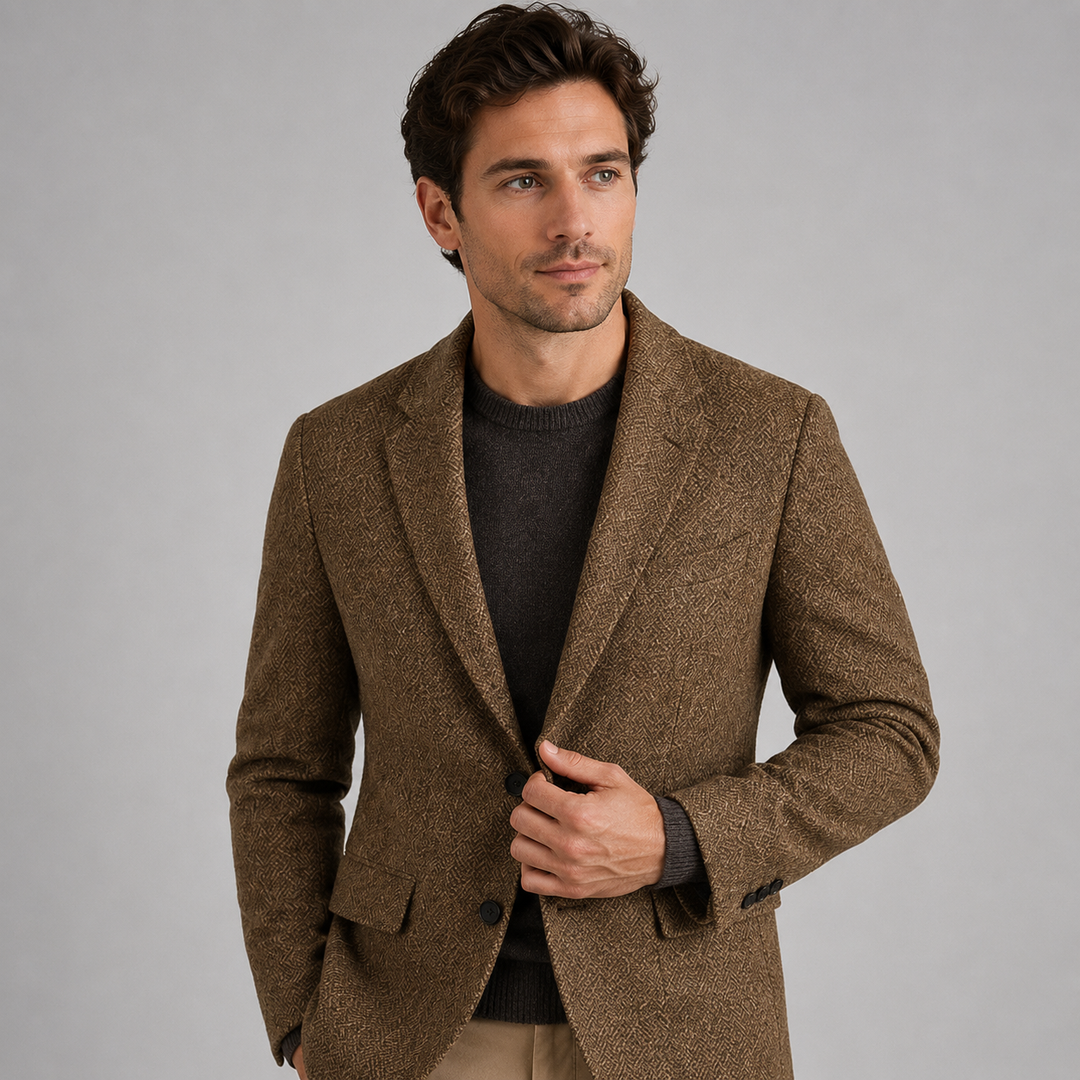 Harold | Refined Herringbone Wool Blazer Tailored
