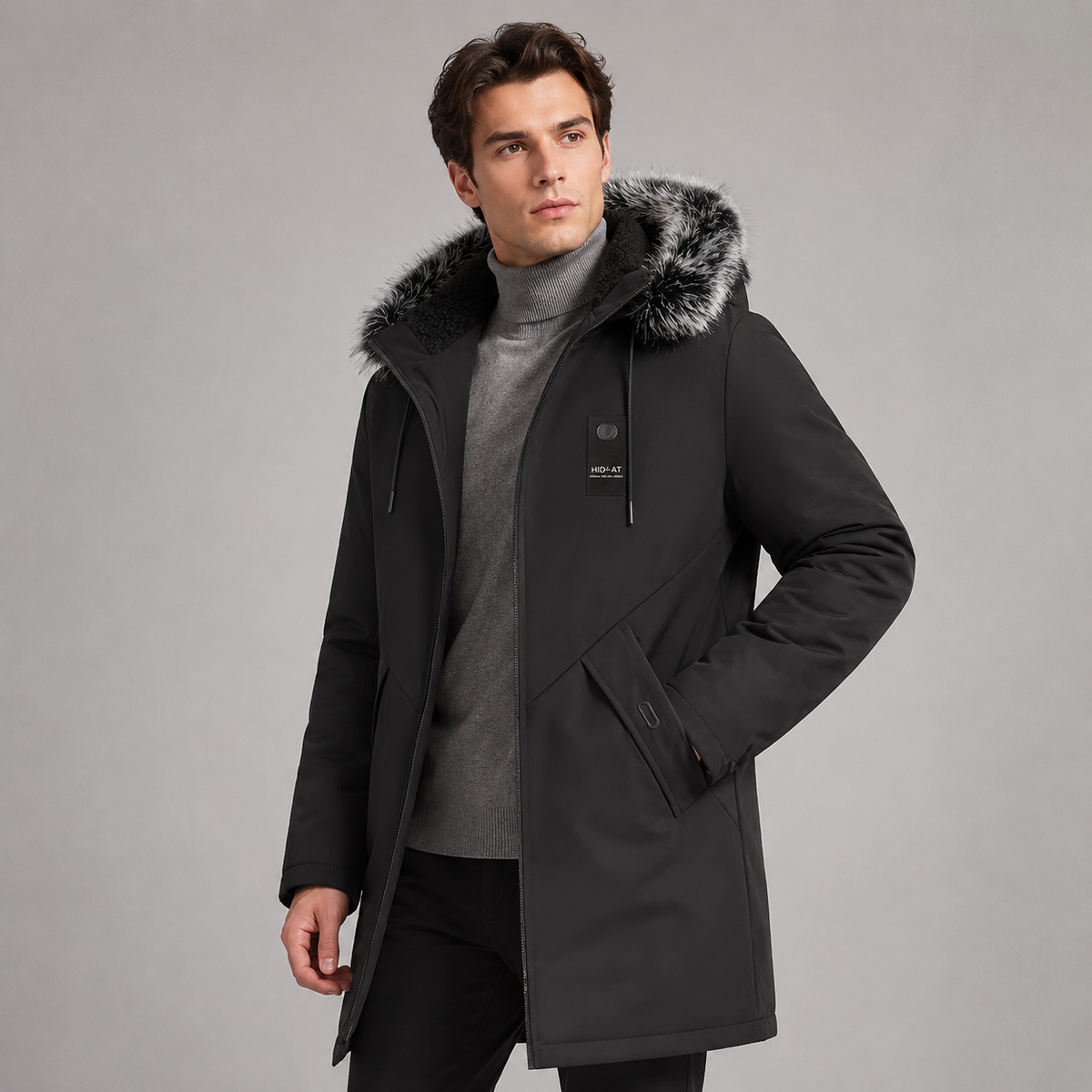 Bryn | Warm Hooded Parka Coat for Men