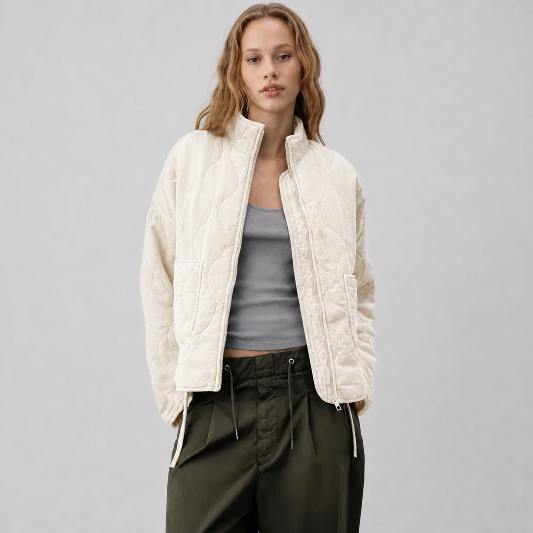 Selma | Relaxed Quilted High Collar Jacket