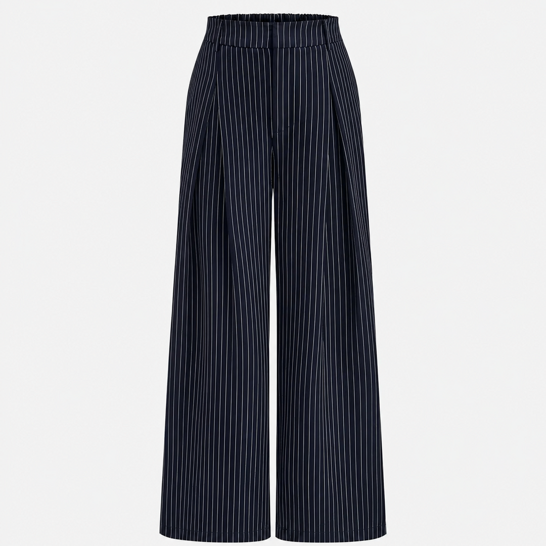 Octavia | Modern Pinstripe Wide Leg Trouser Co-ord Set for Women