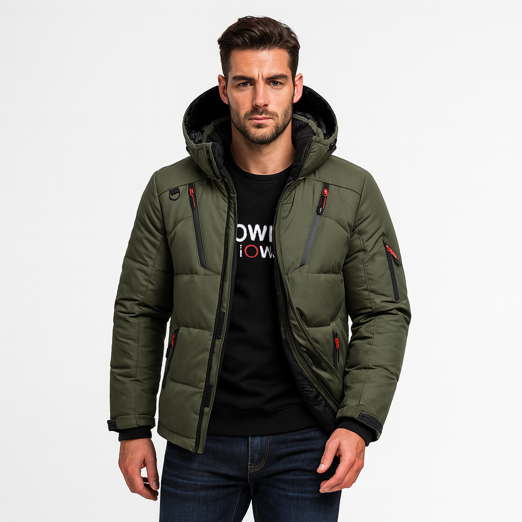 Darius | Rugged Fleece-Lined Parka Coat for Men