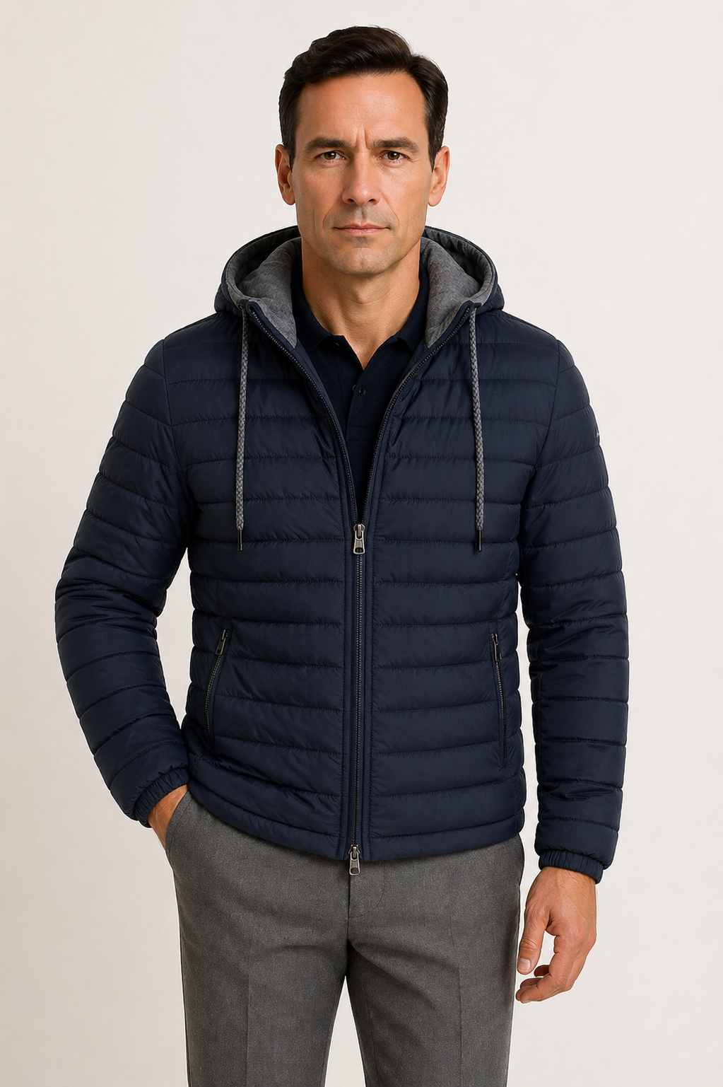 Vaughn | Lightweight Quilted Hooded Jacket for Men