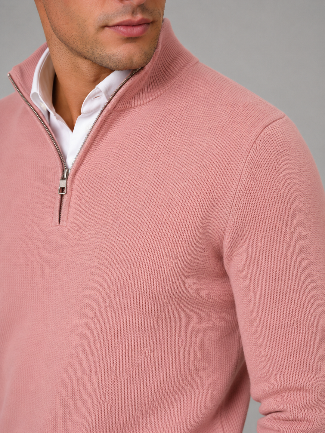 Jarrett | Stylish Quarter Zip Mock Neck Jumper