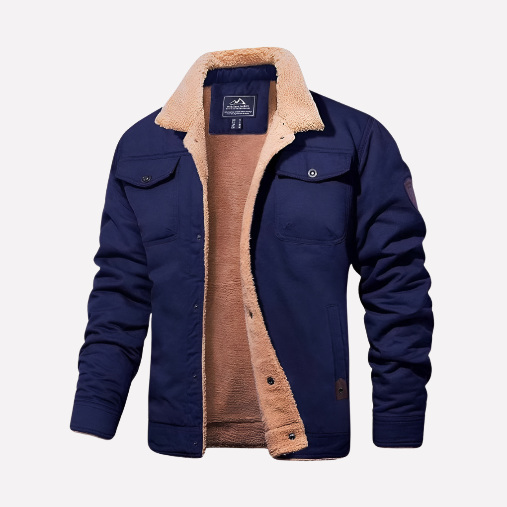 Halston | Cozy Sherpa Button-Front Jacket for Men