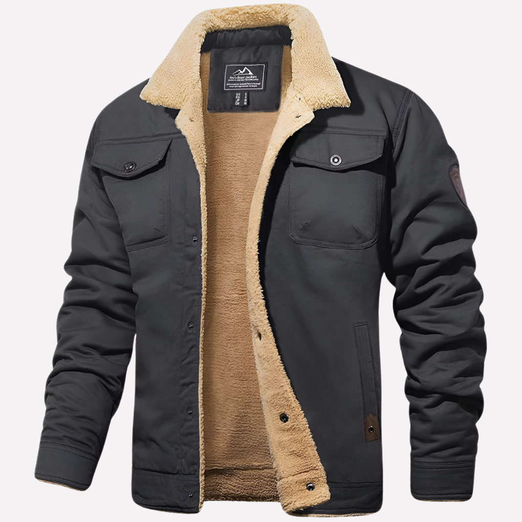 Halston | Cozy Sherpa Button-Front Jacket for Men