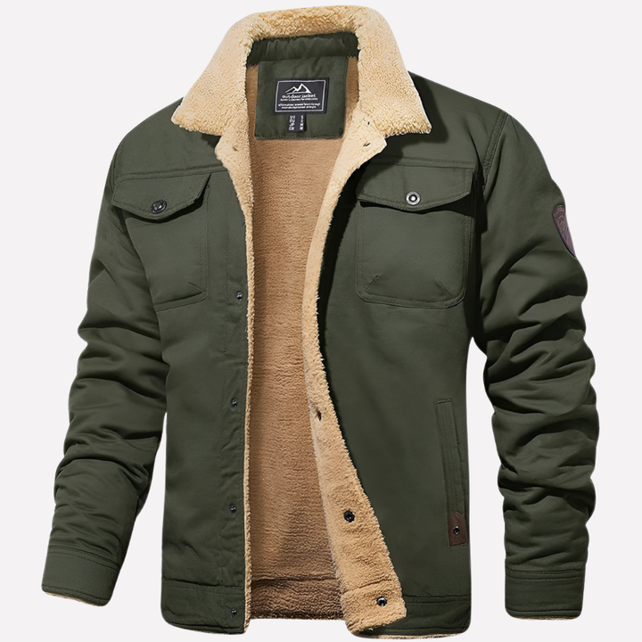 Halston | Cozy Sherpa Button-Front Jacket for Men