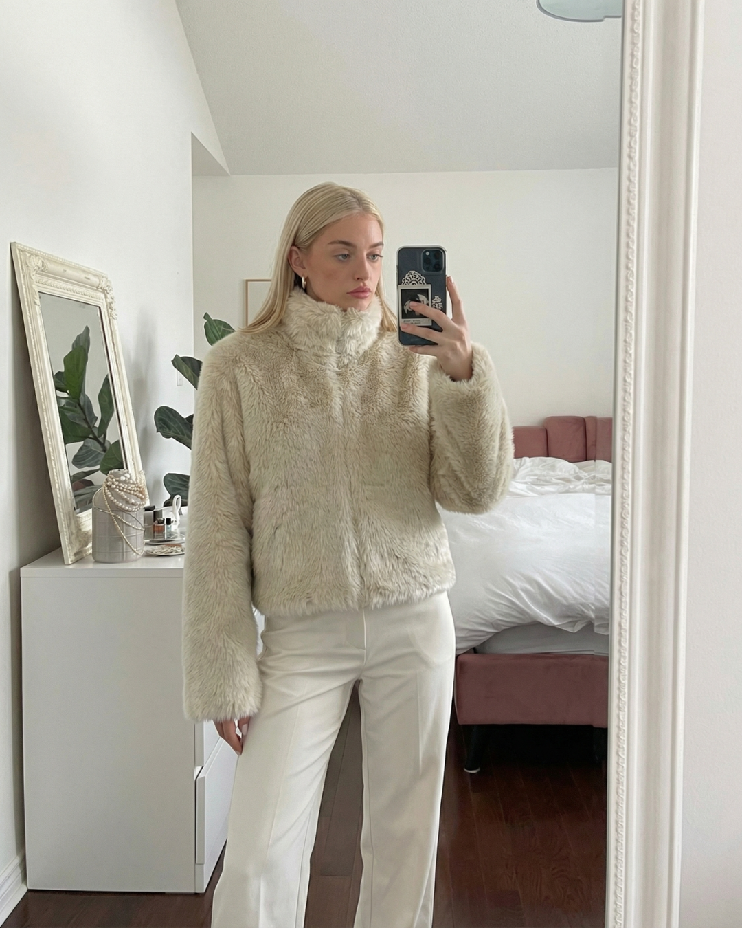Wilhelmine | Elegant Cropped Faux Fur Jacket For Women