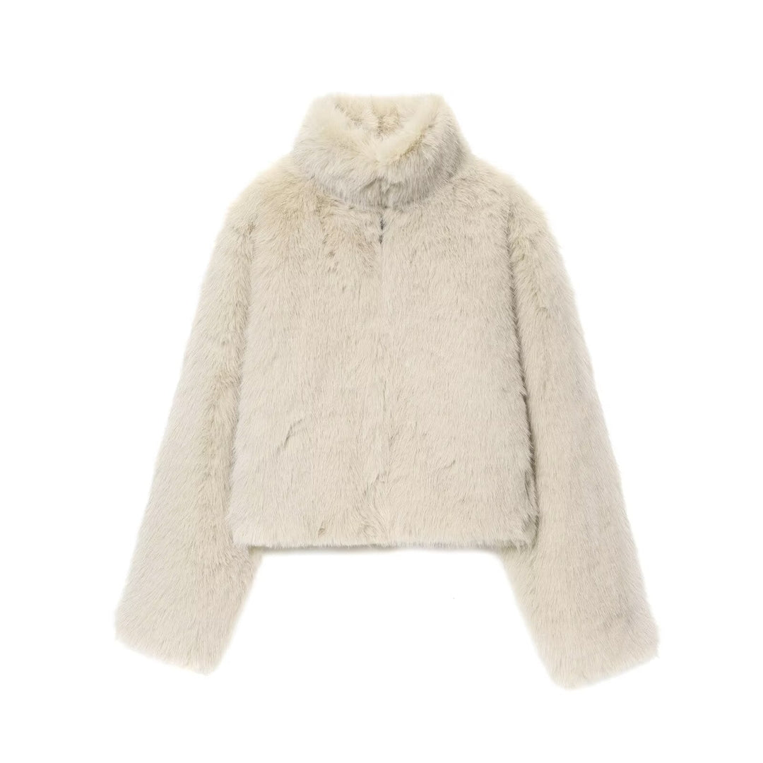 Wilhelmine | Elegant Cropped Faux Fur Jacket For Women