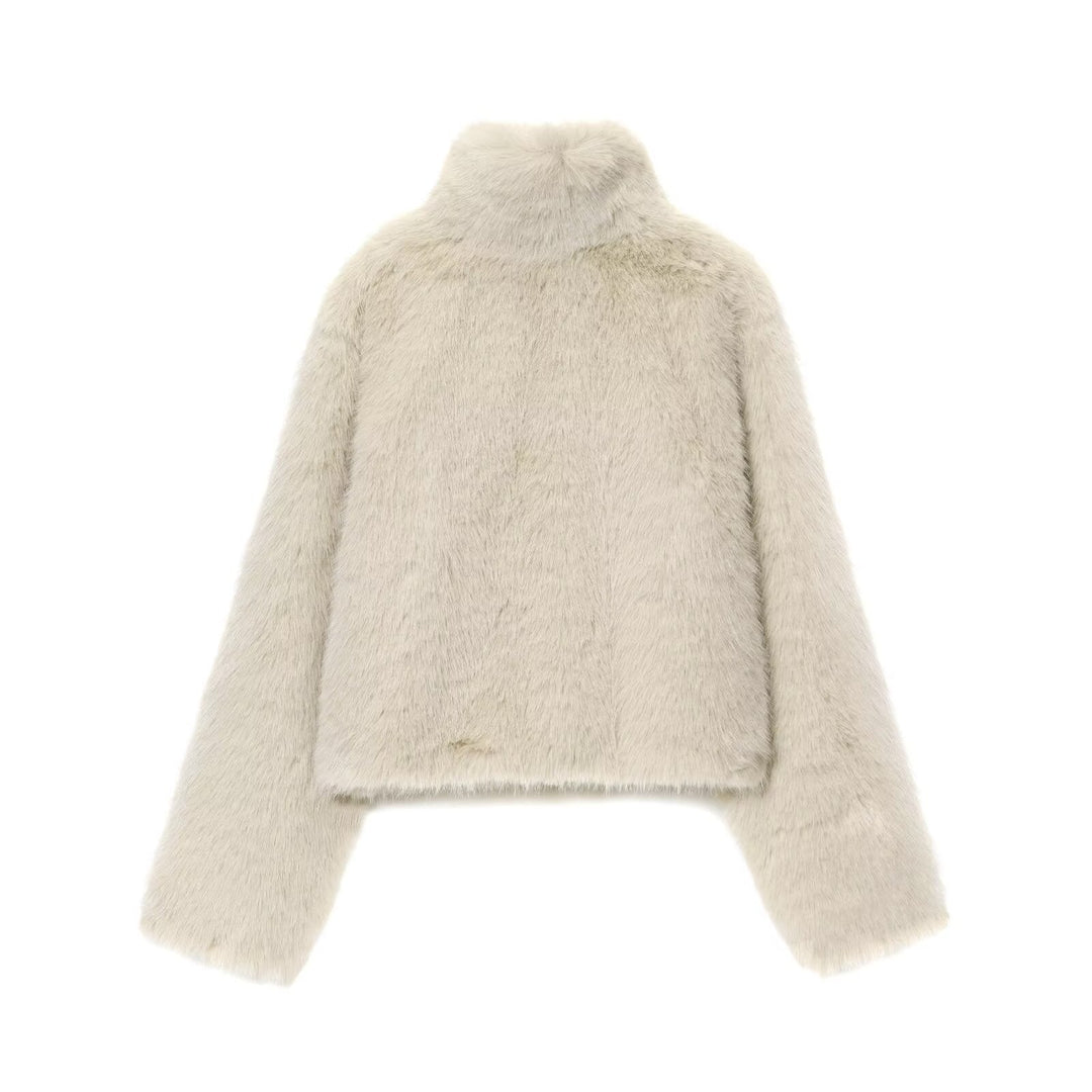 Wilhelmine | Elegant Cropped Faux Fur Jacket For Women