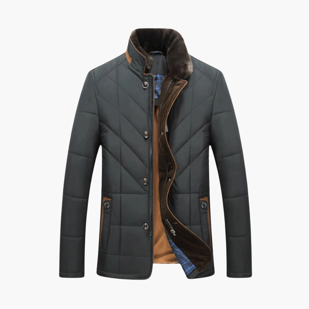 Osric | Warm Quilted Stand-Collar Jacket for Men