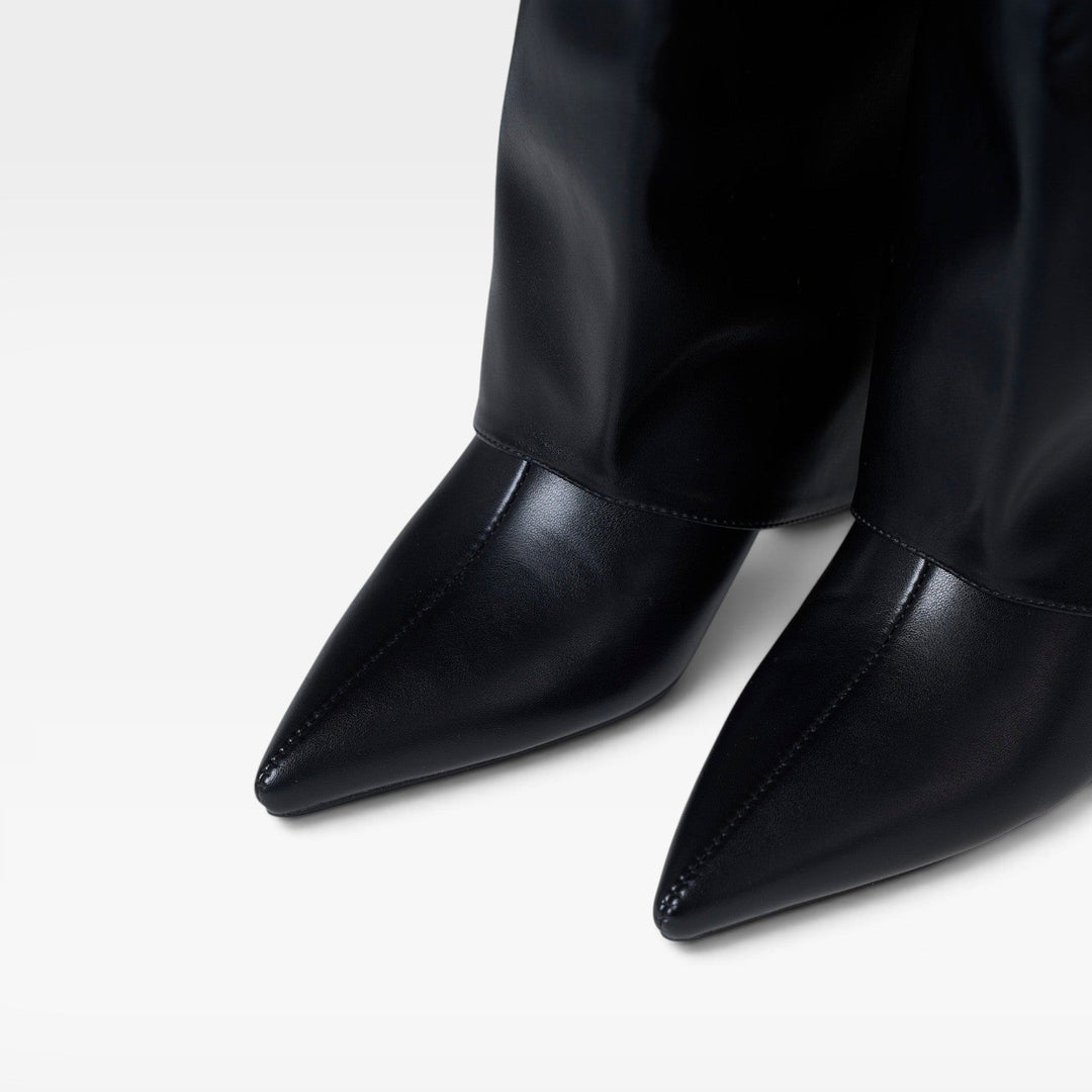 Florentine | Sleek Fold-Over Leather Knee High Boots Women