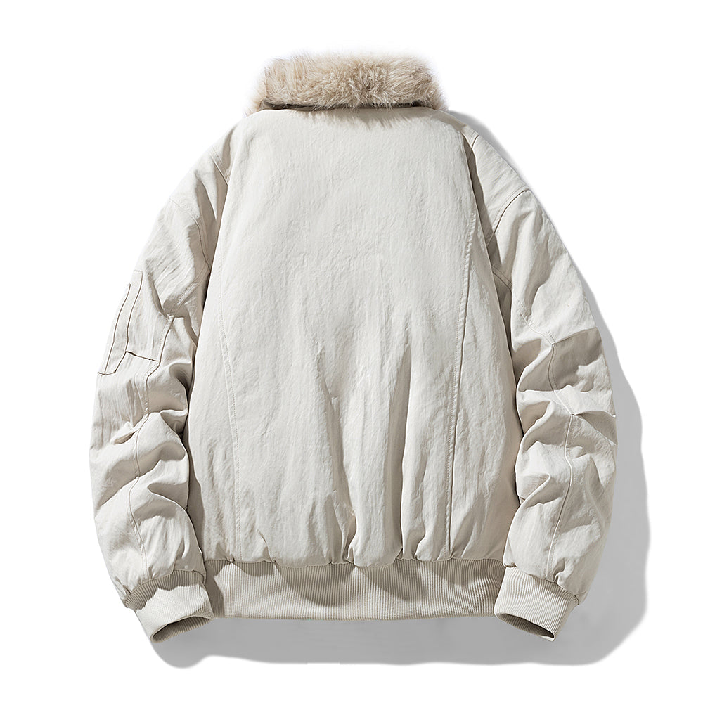 Anders | Warm Faux Fur Lined Jacket for Men's Wind-Resistant Outerwear
