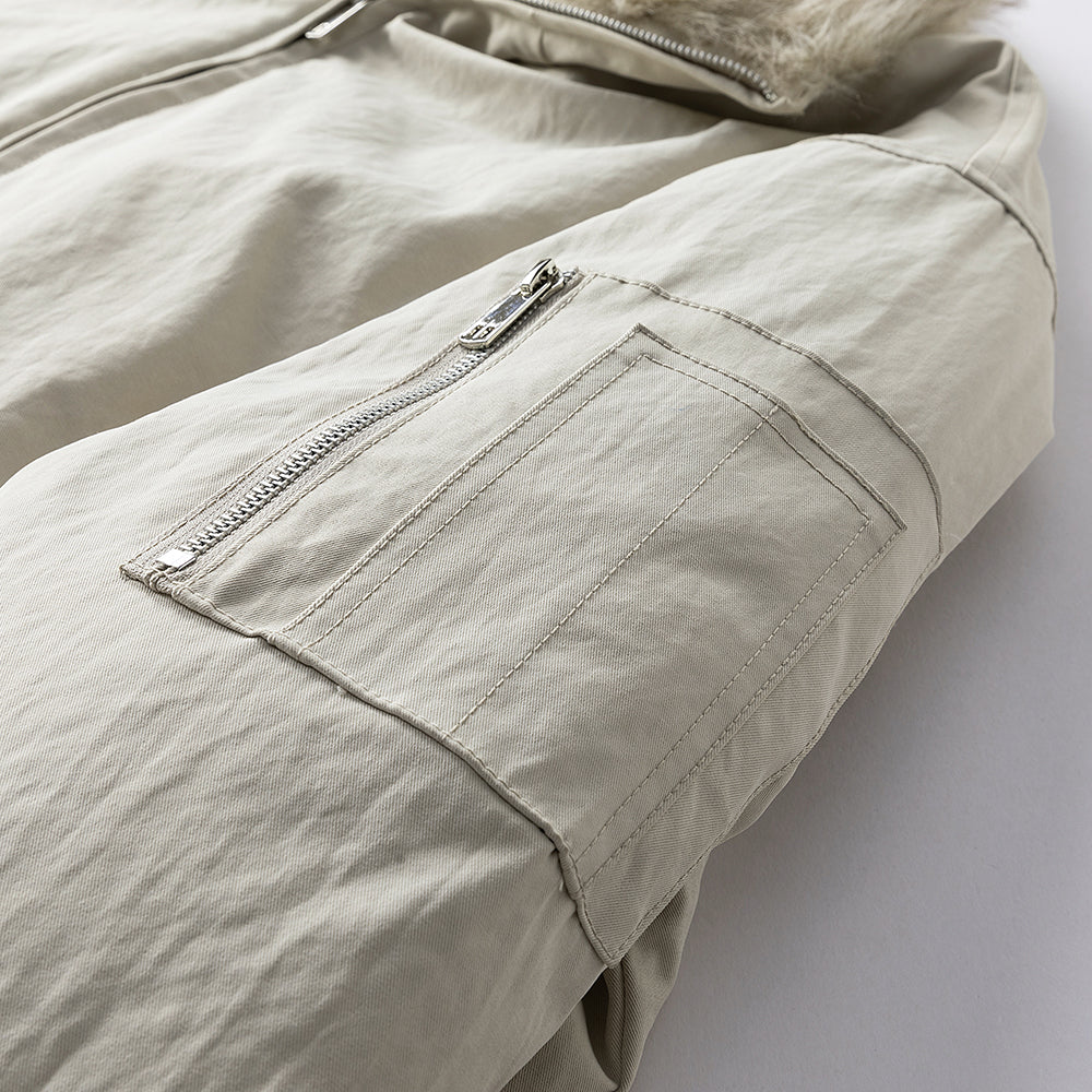 Anders | Warm Faux Fur Lined Jacket for Men's Wind-Resistant Outerwear