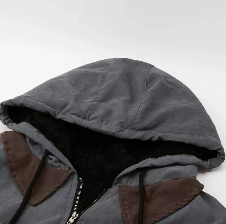 Silvan | Warm Fleece Hooded Mid-Season Jacket for Men