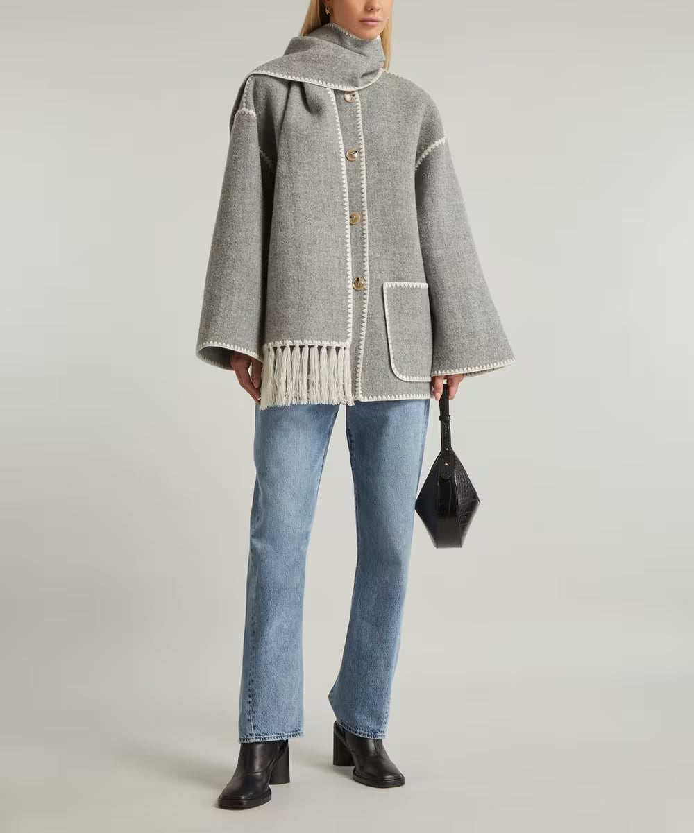 Alto | Statement Scarf-Detail Jacket
