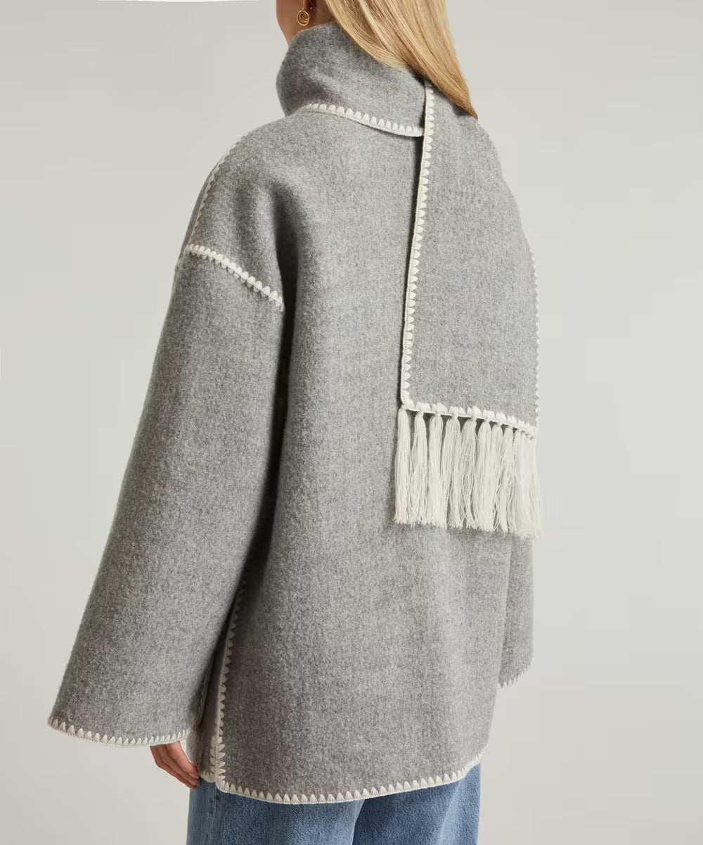 Alto | Statement Scarf-Detail Jacket