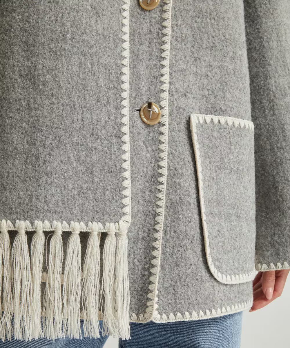 Alto | Statement Scarf-Detail Jacket