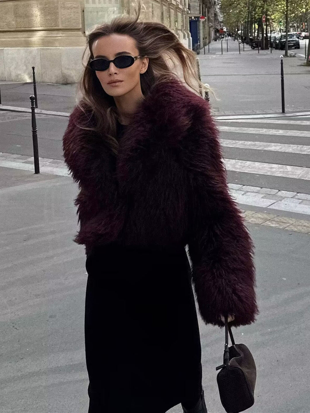 Rosalie | Bold Shaggy Faux Fur Coat for Women