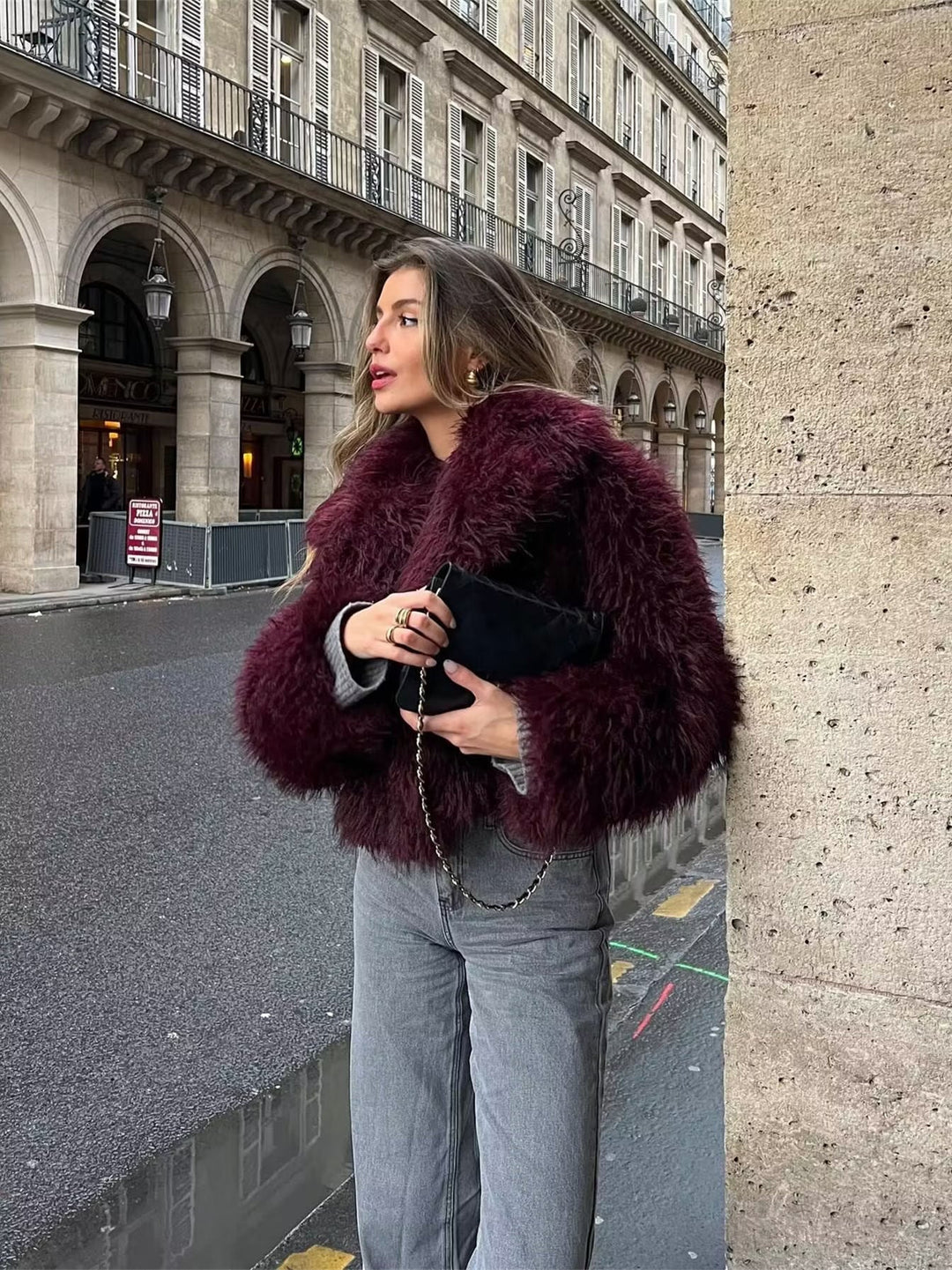 Rosalie | Bold Shaggy Faux Fur Coat for Women