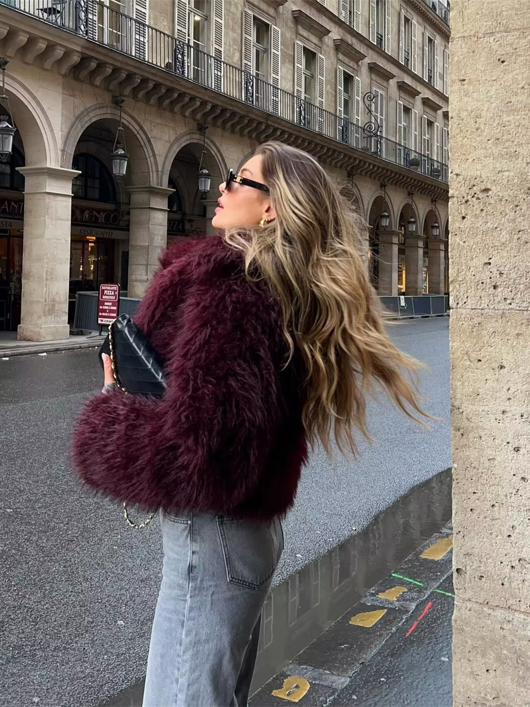 Rosalie | Bold Shaggy Faux Fur Coat for Women