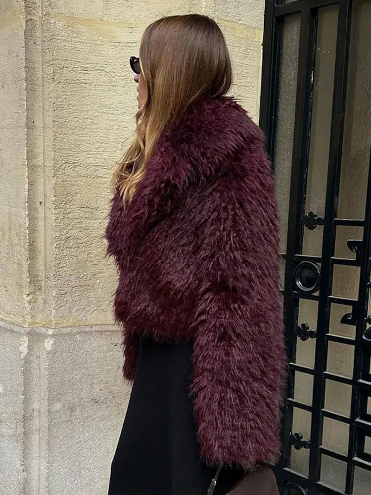 Rosalie | Bold Shaggy Faux Fur Coat for Women