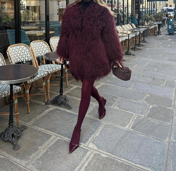 Rosalie | Bold Shaggy Faux Fur Coat for Women