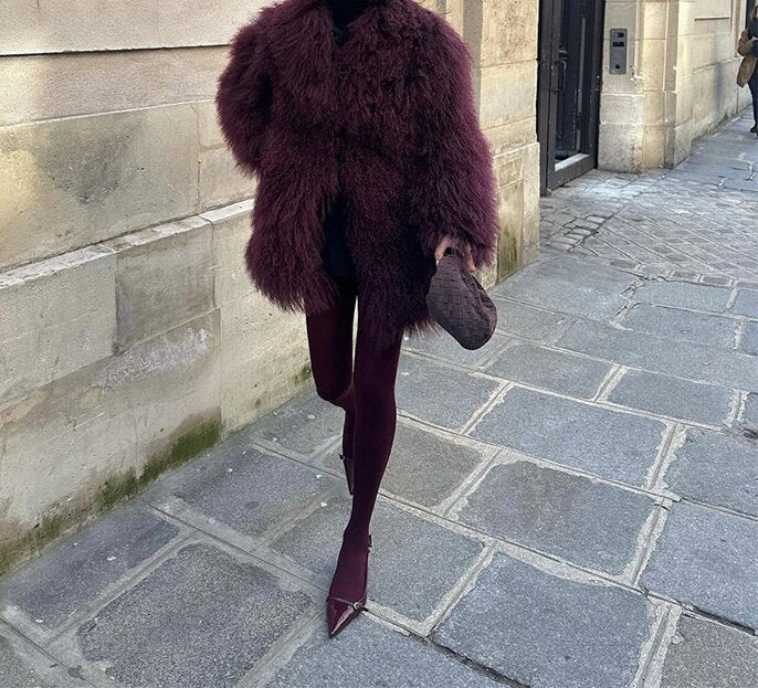Rosalie | Bold Shaggy Faux Fur Coat for Women