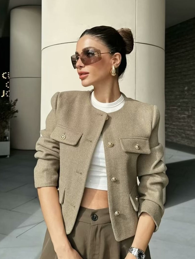 Wren | Refined Cropped Tweed Jacket