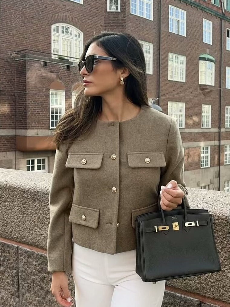 Wren | Refined Cropped Tweed Jacket