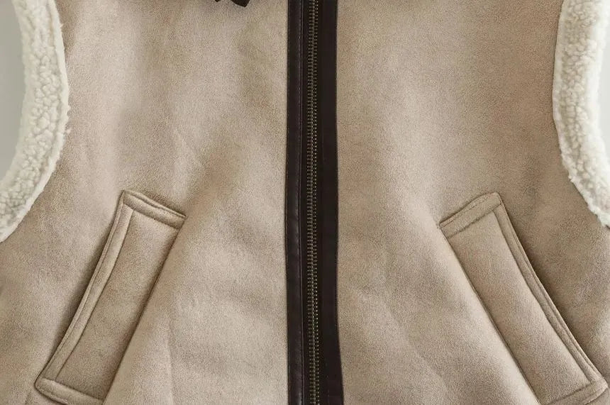 Hilary | Statement Two-Tone Shearling Jacket