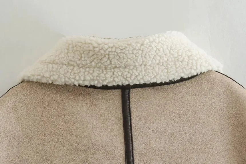 Hilary | Statement Two-Tone Shearling Jacket