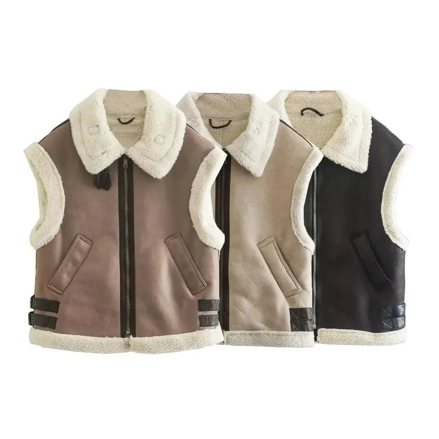 Hilary | Statement Two-Tone Shearling Jacket