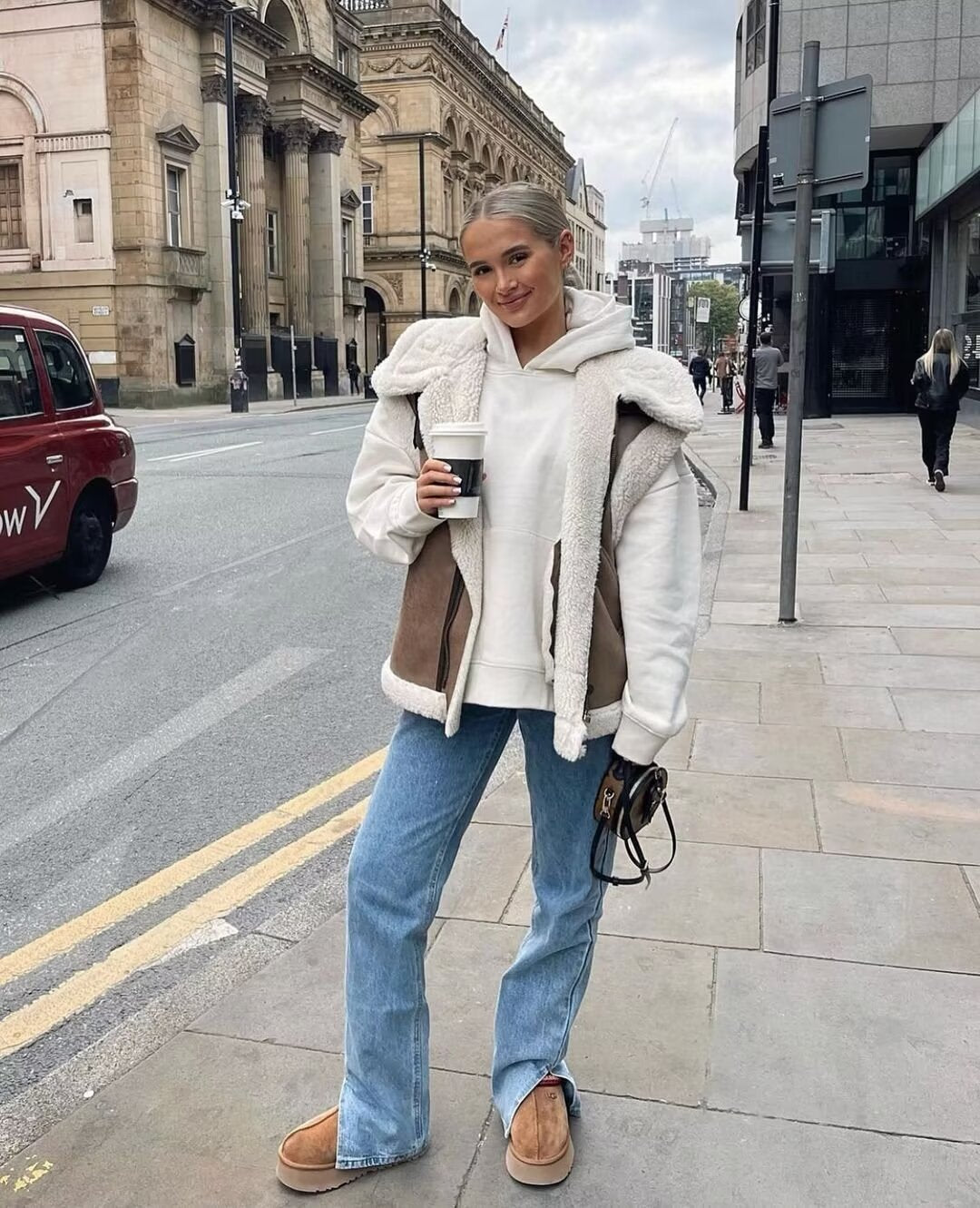 Hilary | Statement Two-Tone Shearling Jacket