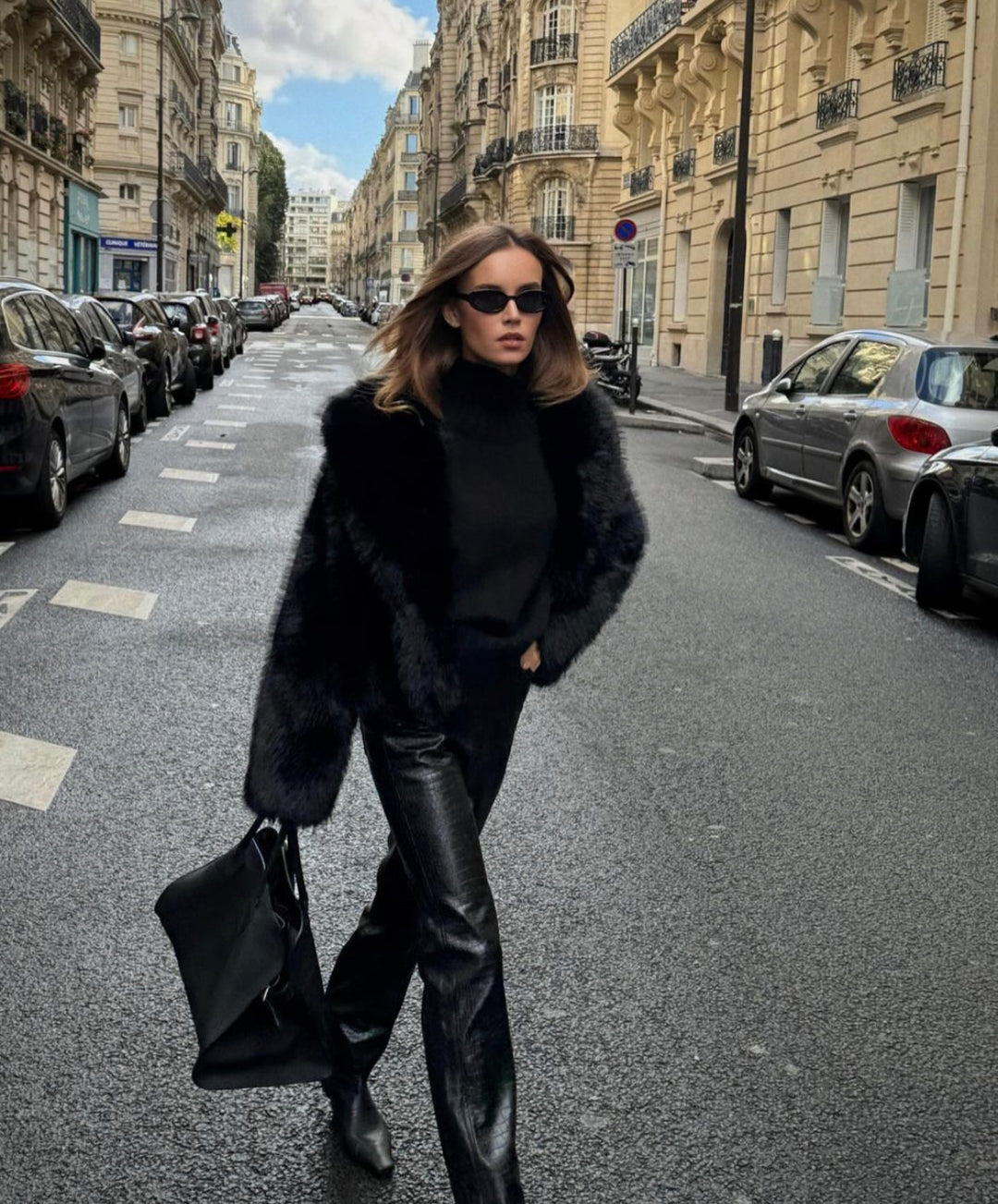 Delphine | Warm Oversized Faux Fur Coat for Women