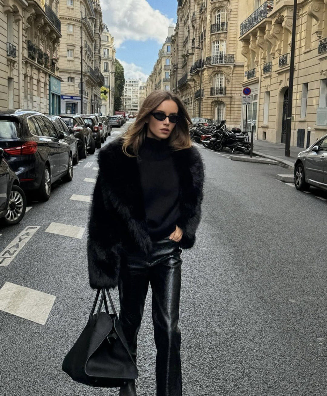 Delphine | Warm Oversized Faux Fur Coat for Women