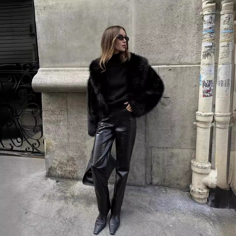 Delphine | Warm Oversized Faux Fur Coat for Women
