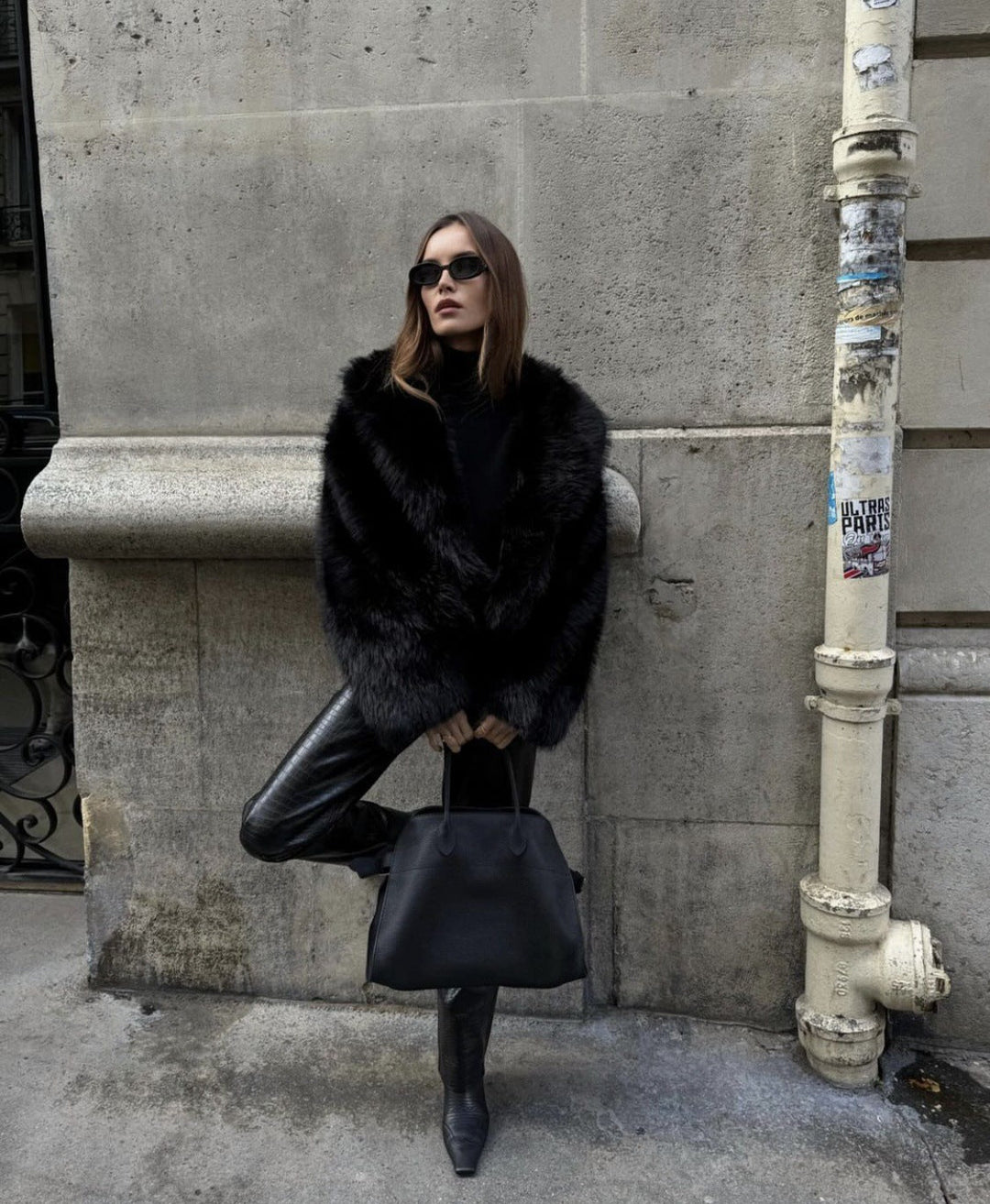 Delphine | Warm Oversized Faux Fur Coat for Women