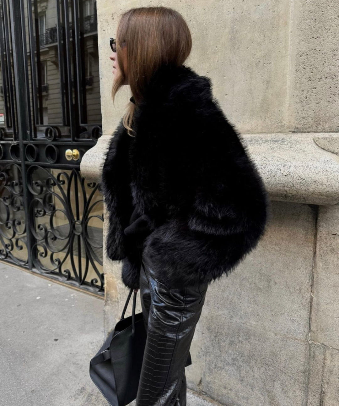 Delphine | Warm Oversized Faux Fur Coat for Women