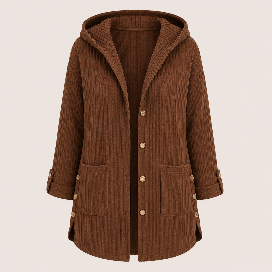 Eleanor | Effortless Hooded Corduroy Jacket