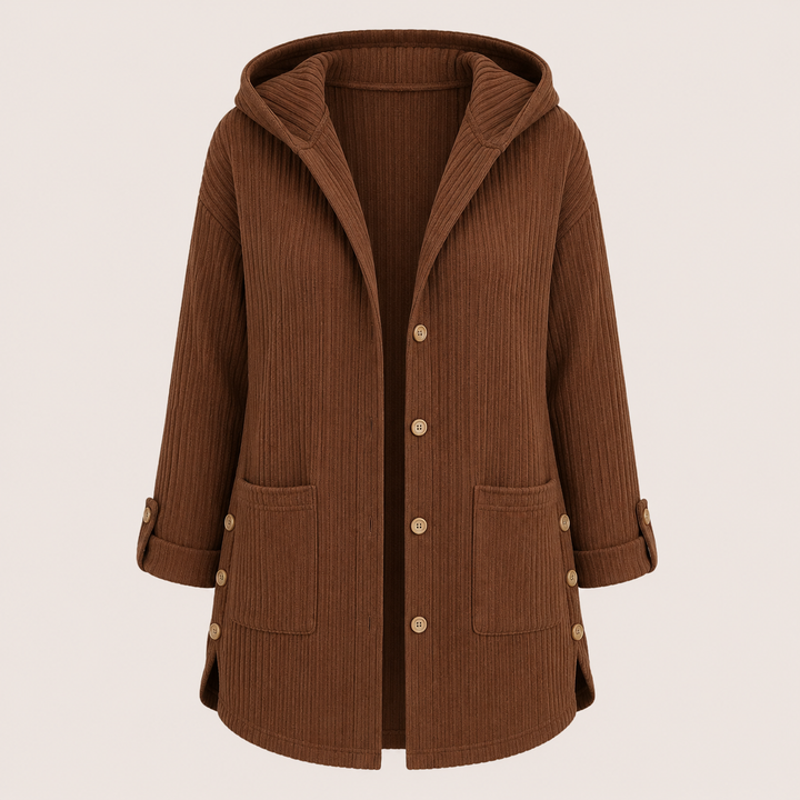 Eleanor | Effortless Hooded Corduroy Jacket