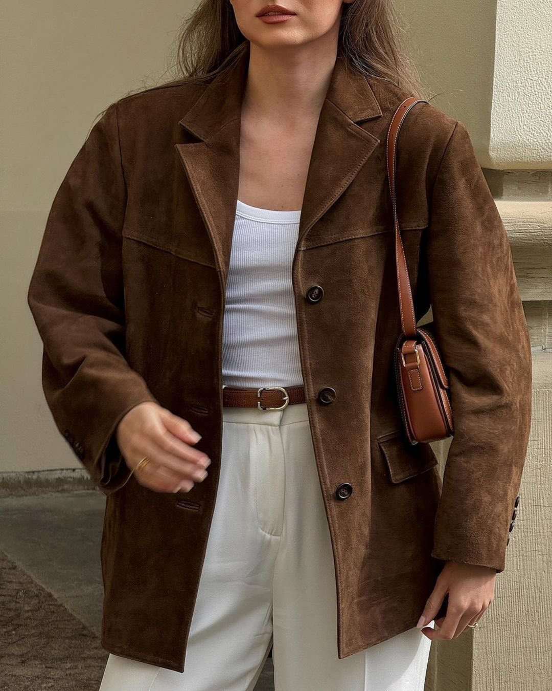 Clara | Relaxed Oversized Suede Blazer for Women